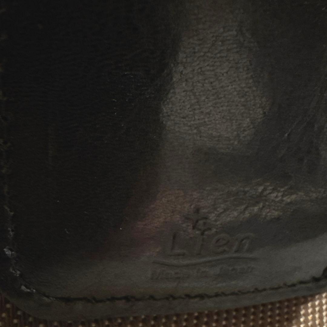 Lian コルド がま口2つ折れウォレット 黒のレザーがま口財布