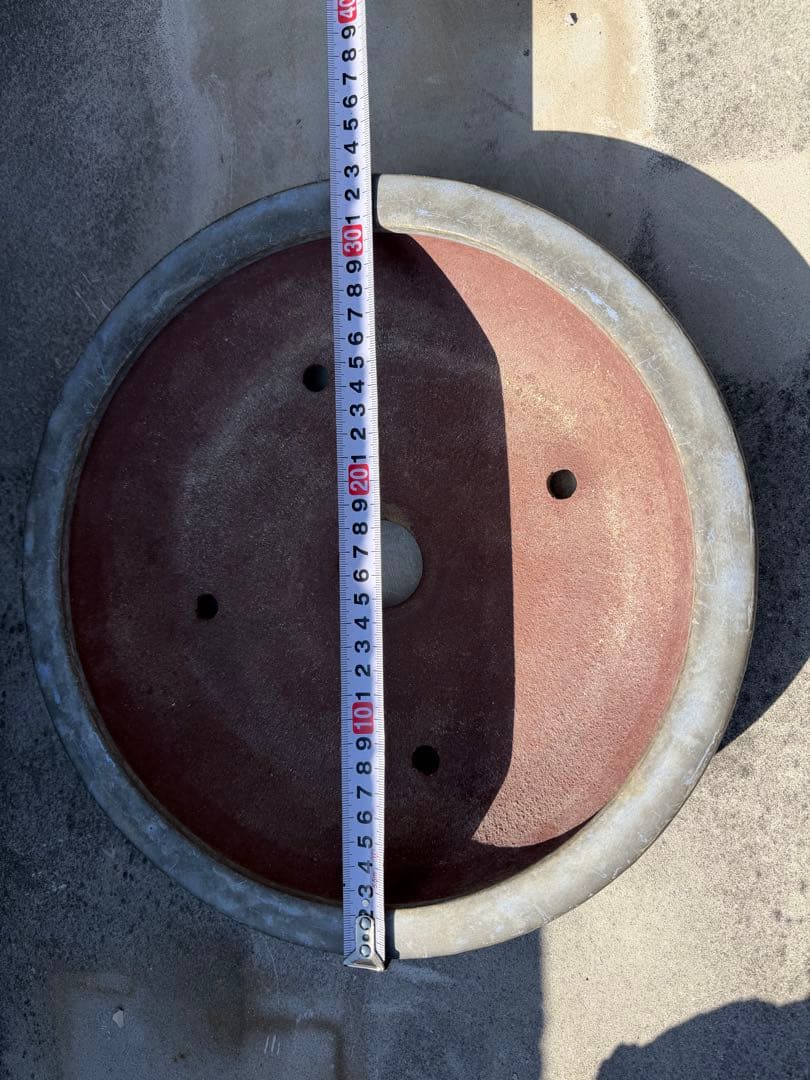 初期作　和鉢　山秋款　均釉丸鉢　盆栽鉢