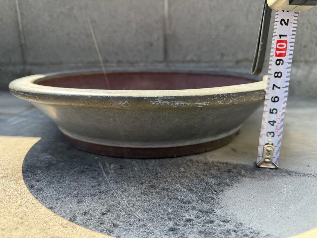 初期作　和鉢　山秋款　均釉丸鉢　盆栽鉢