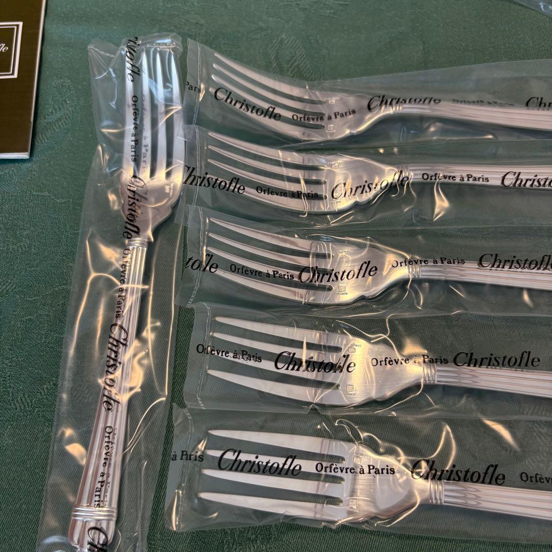 フィッシュナイフ2本 フィッシュフォーク2本 クリストフル アリア 新品 未開封