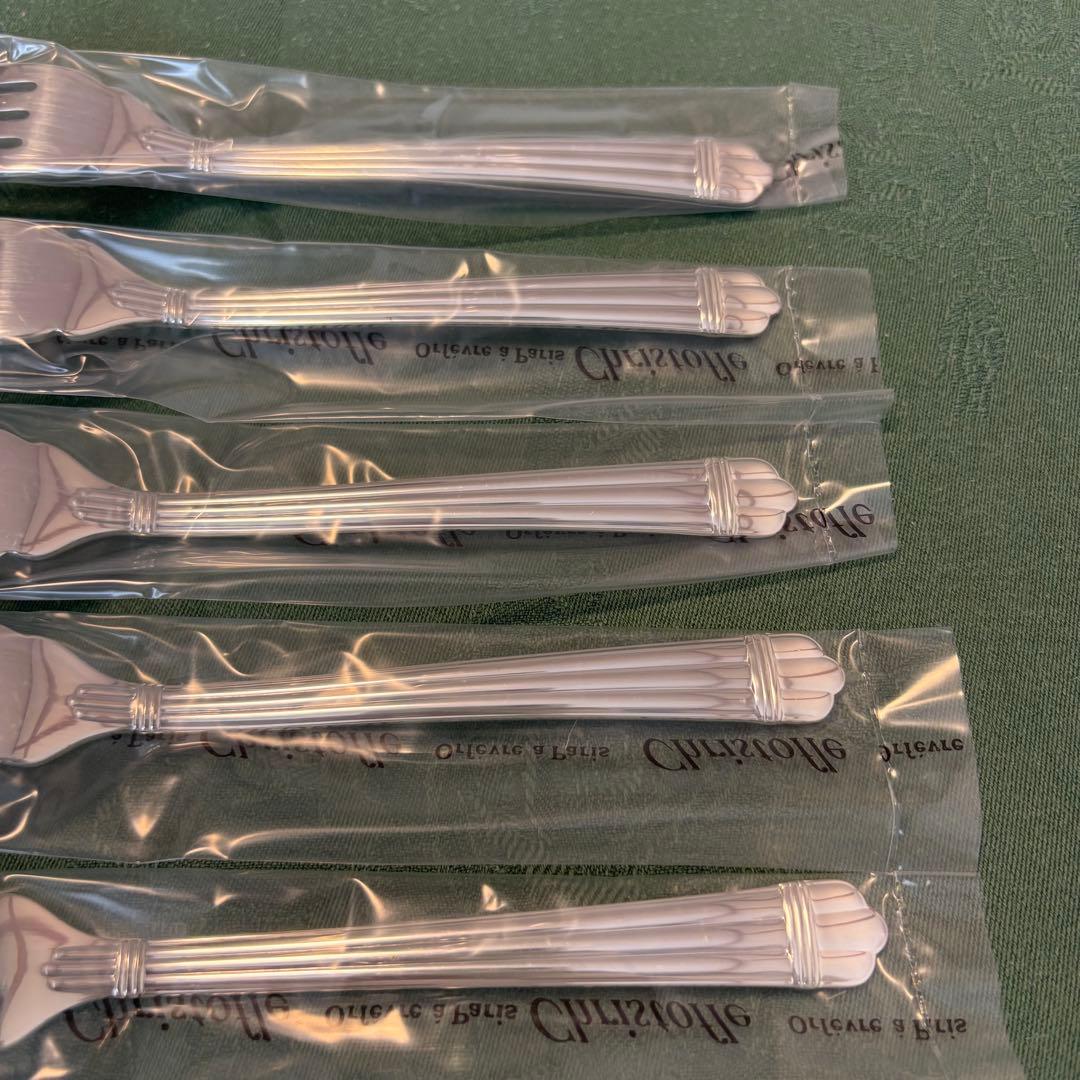 フィッシュナイフ2本 フィッシュフォーク2本 クリストフル アリア 新品 未開封