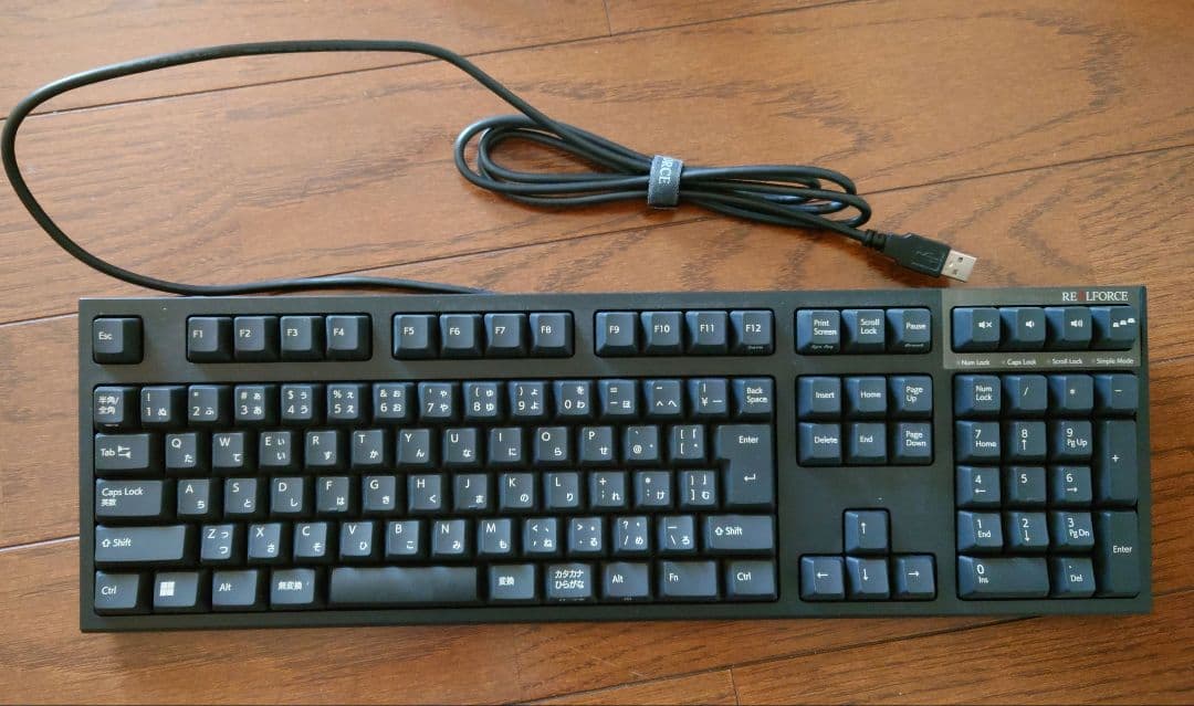 REALFORCE 有線 静音　キーボード スペーサー装着済　R3SA31