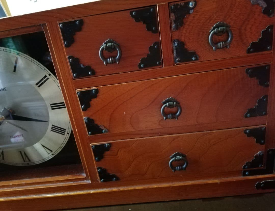 飾り棚 民芸家具 アンティーク置き時計