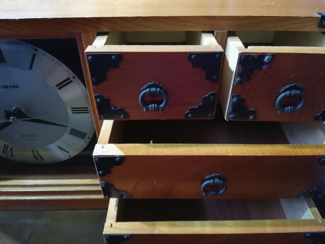 飾り棚 民芸家具 アンティーク置き時計