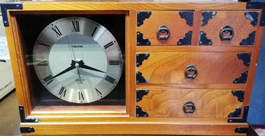 飾り棚 民芸家具 アンティーク置き時計