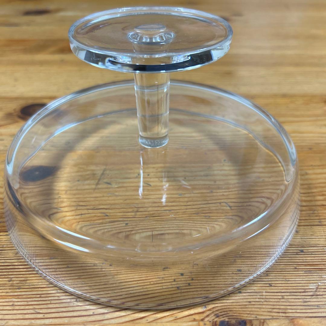 作家　ガラス作家　コンポート　フルーツ皿　ケーキ皿　17㎝　小
