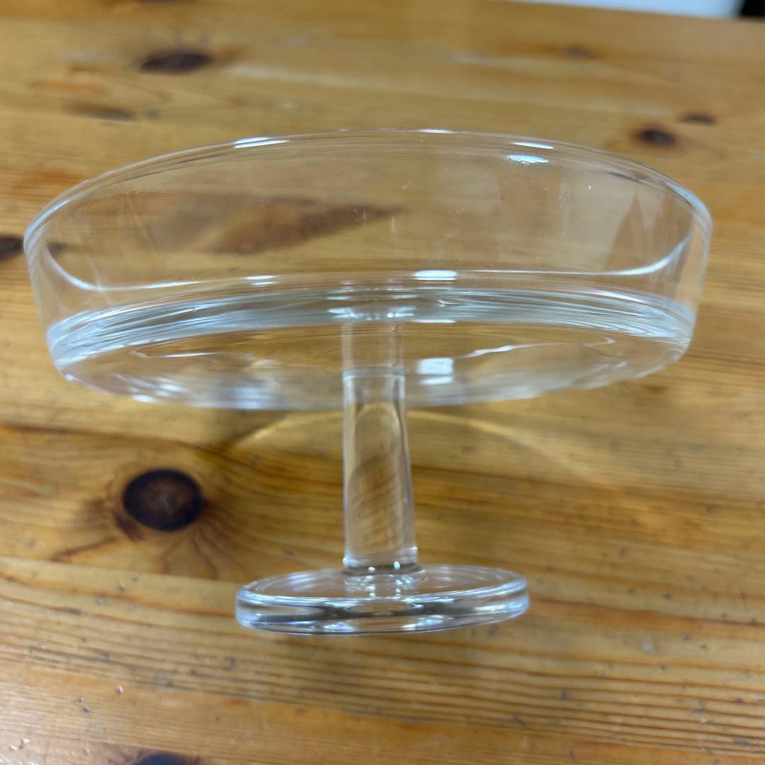 作家　ガラス作家　コンポート　フルーツ皿　ケーキ皿　17㎝　小