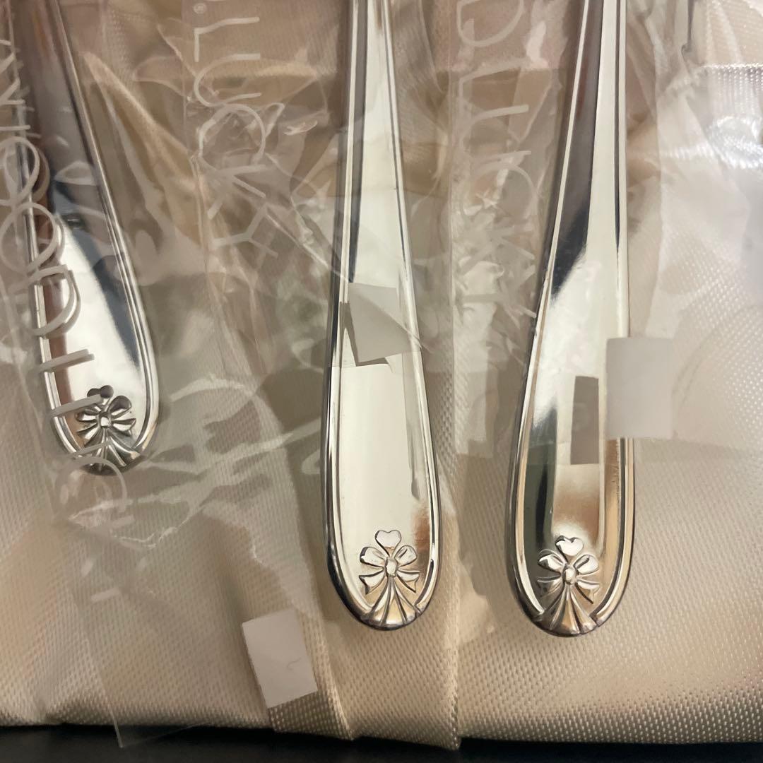 ラッキーウッド　カトラリーセット　マリエッタリボン21本　ステンレス　新品未使用