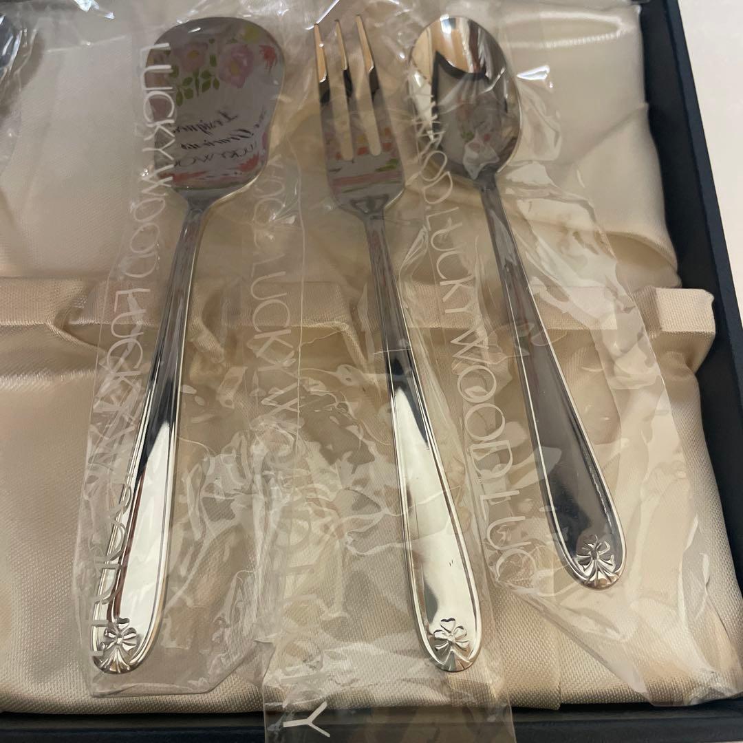 ラッキーウッド　カトラリーセット　マリエッタリボン21本　ステンレス　新品未使用