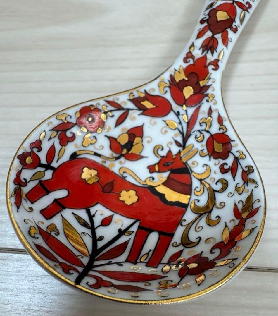 飾り用スプーン　ロシア陶磁器