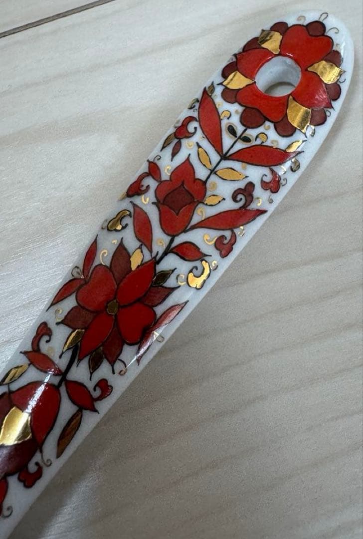 飾り用スプーン　ロシア陶磁器