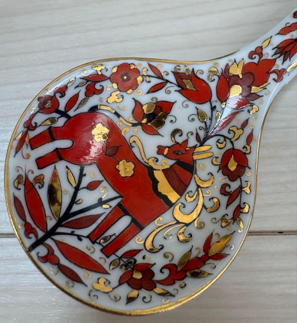 飾り用スプーン　ロシア陶磁器