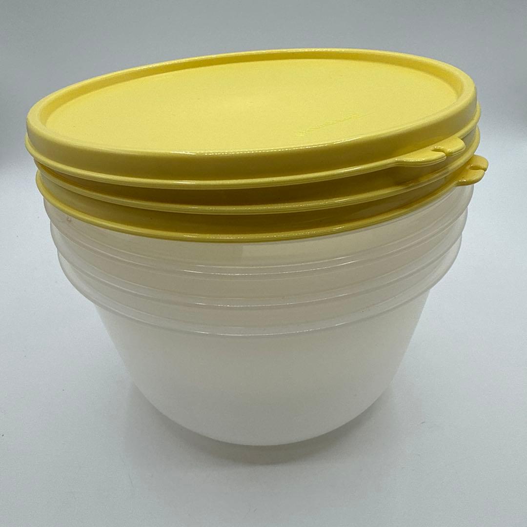 未使用 タッパーウェア MMボール　3個セット　イエロー