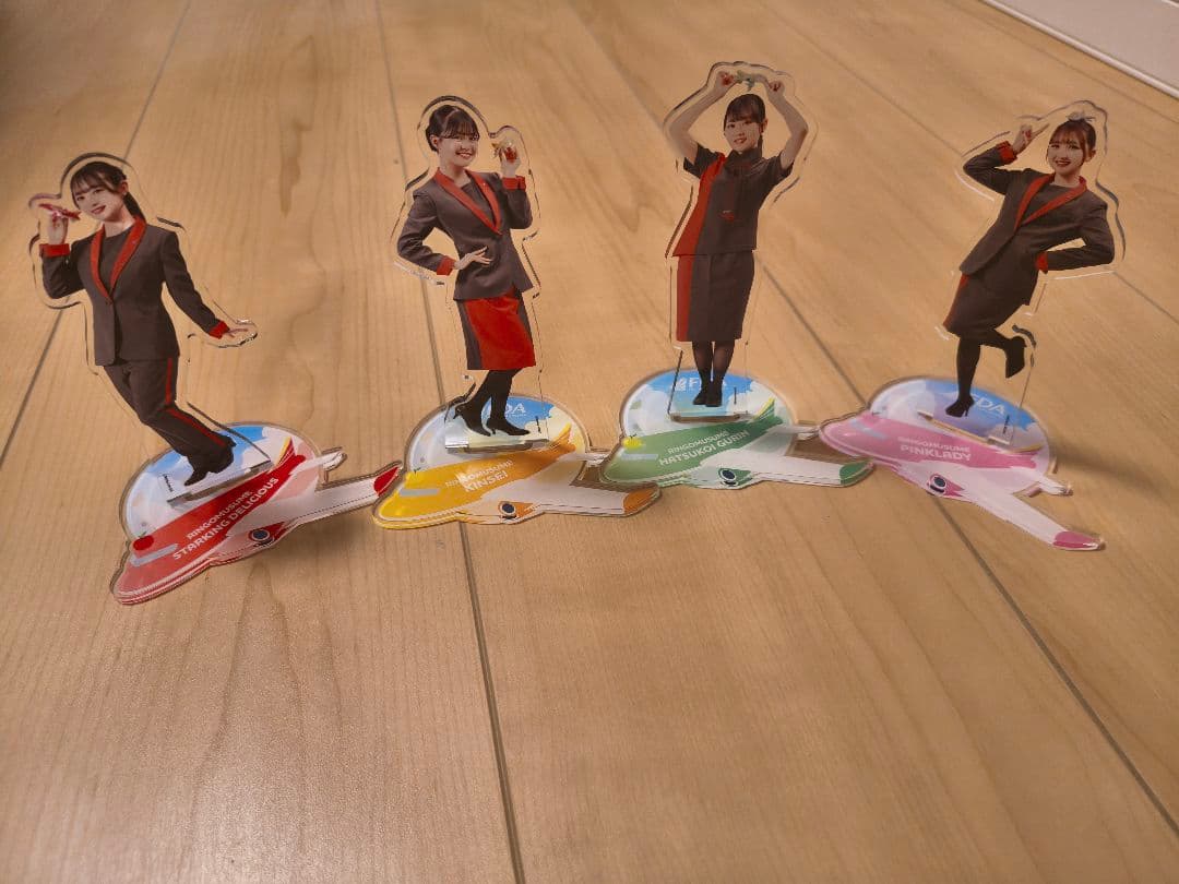 りんご娘　FDAアクリルスタンド 4体セット カラフル