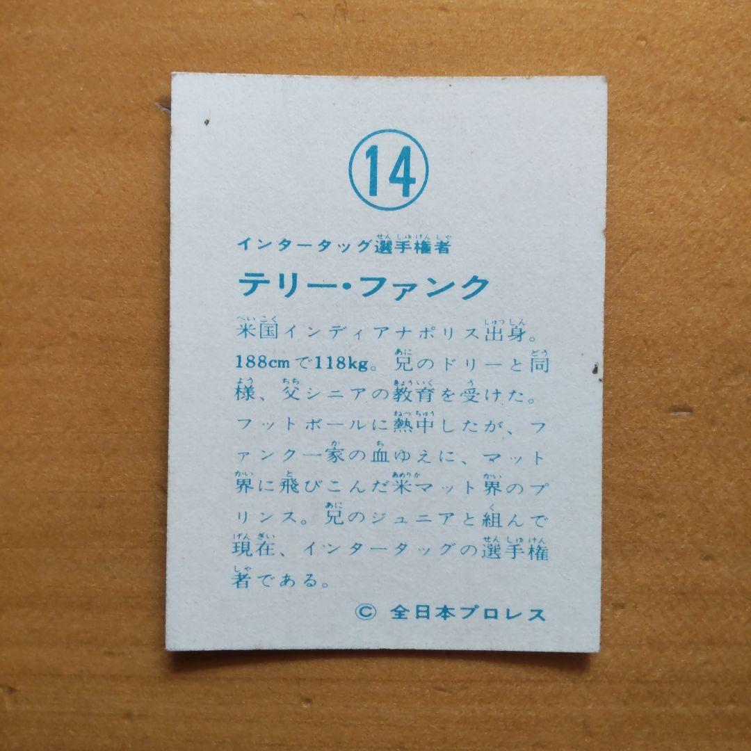 全日本プロレス∕ミニカード∕No.14∕テリー・ファンク∕昭和レトロ∕希少