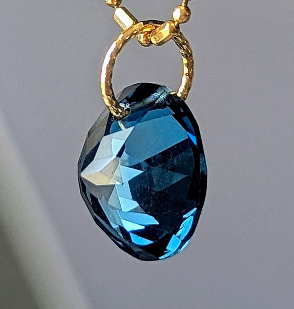 ♢N♢K18 ロンドンブルートパーズ 4.22ct ペンダントチャ―ム