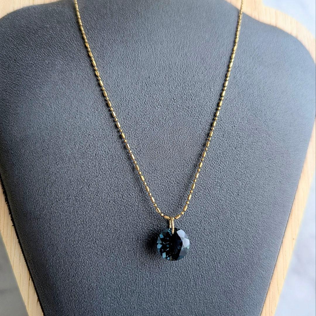 ♢N♢K18 ロンドンブルートパーズ 4.22ct ペンダントチャ―ム