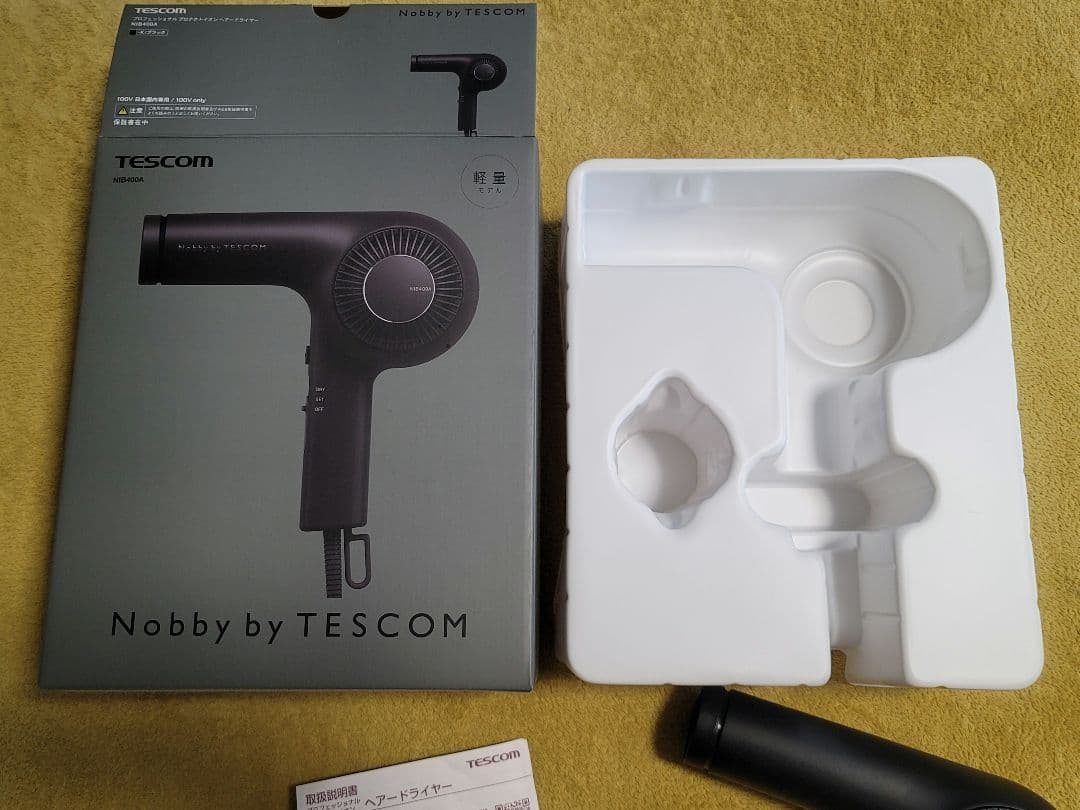 Nobby by TESCOM NIB400A ドライヤー　説明書、箱あり