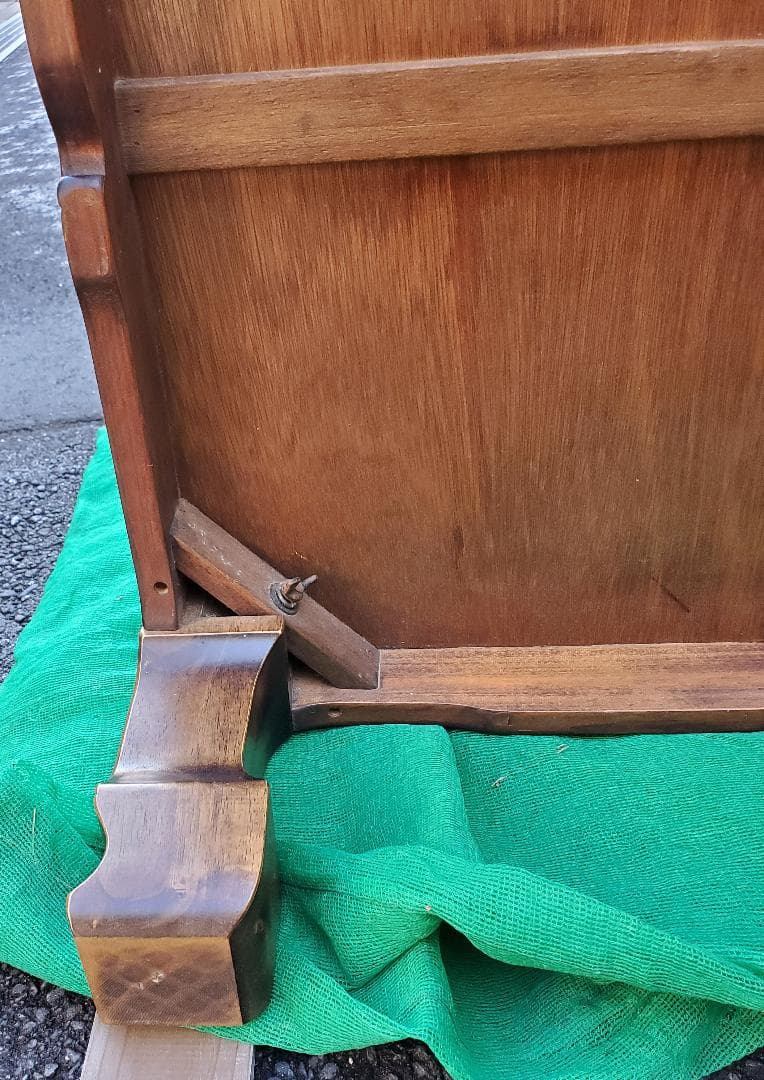 引き取り限定★ケートラ運搬要相談★重厚感のある彫刻脚★大型座卓★テーブル★古民家