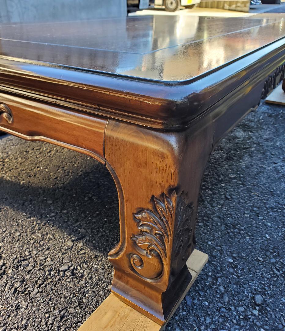 引き取り限定★ケートラ運搬要相談★重厚感のある彫刻脚★大型座卓★テーブル★古民家