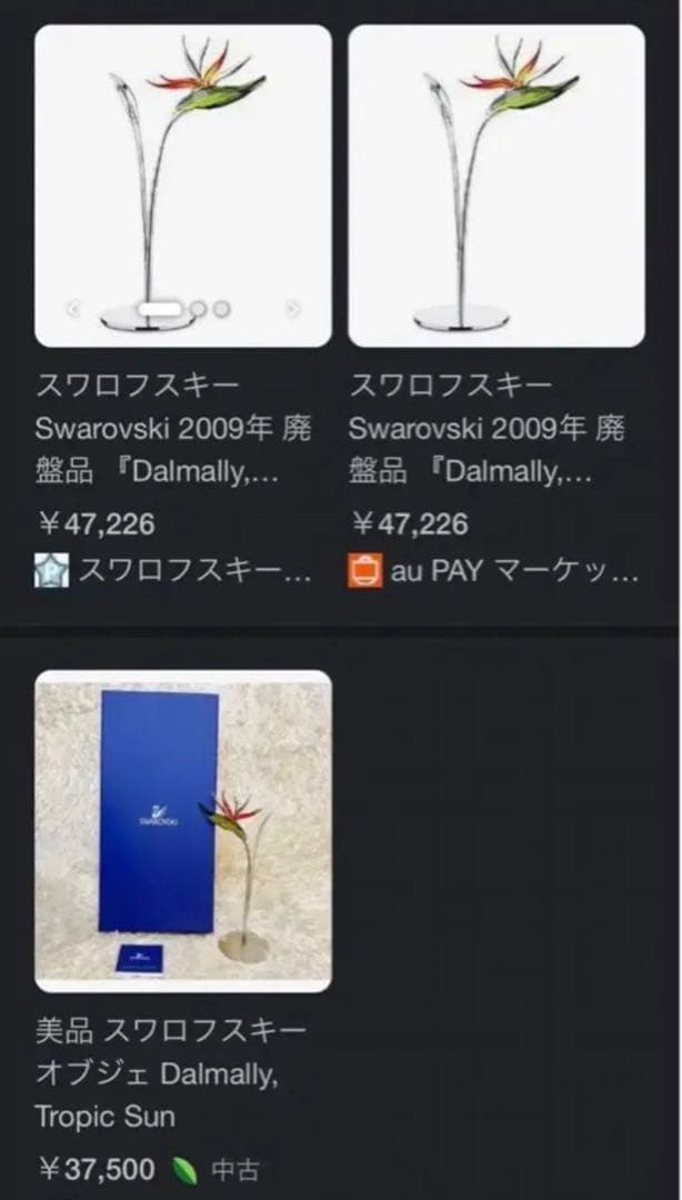 792【激レア・廃盤・貴重・希少】縁起物♪極楽鳥花 ストレリチア／スワロフスキー