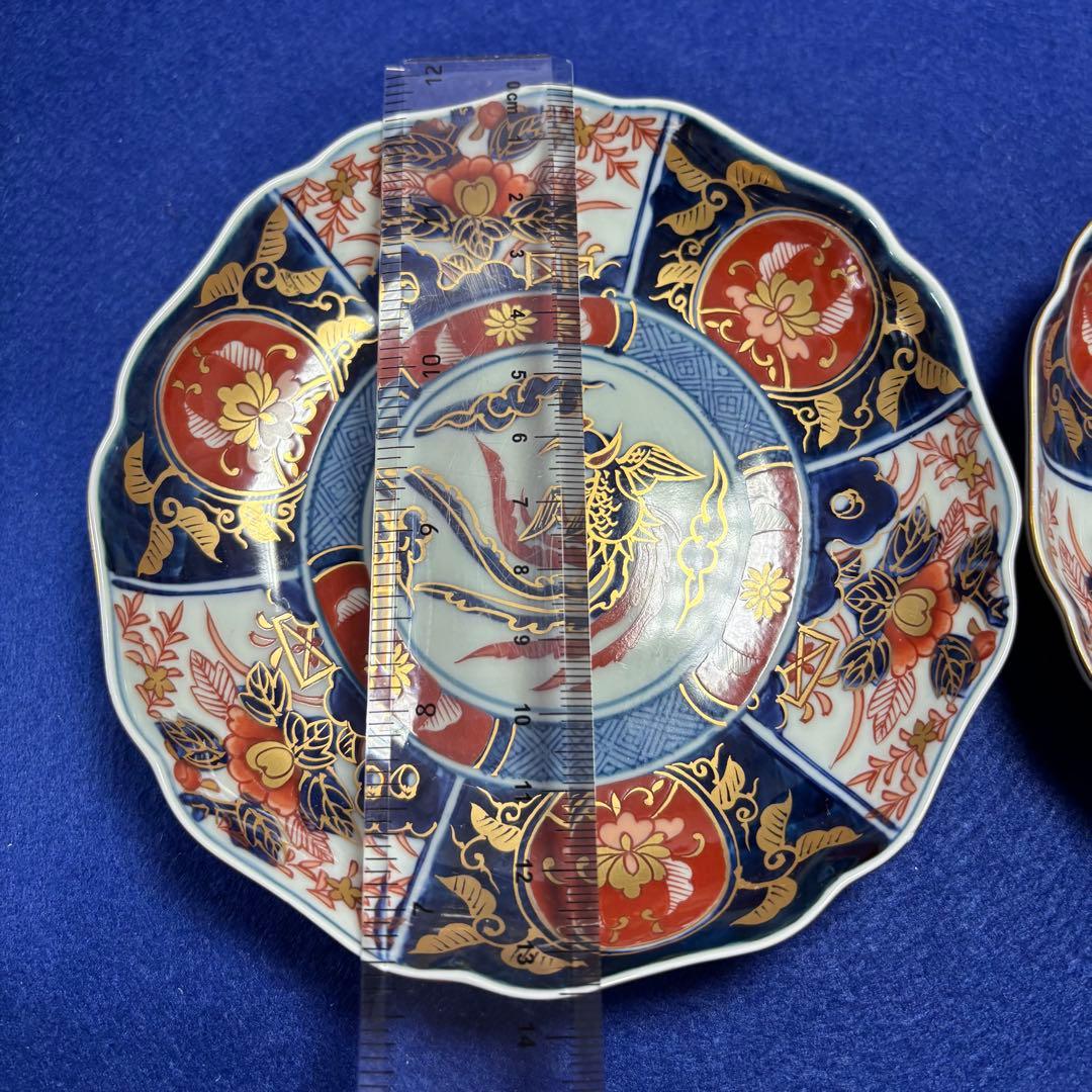 超高級品　備前伊万里焼　眞　陶磁器　鳳凰装飾の飾皿 2枚セット