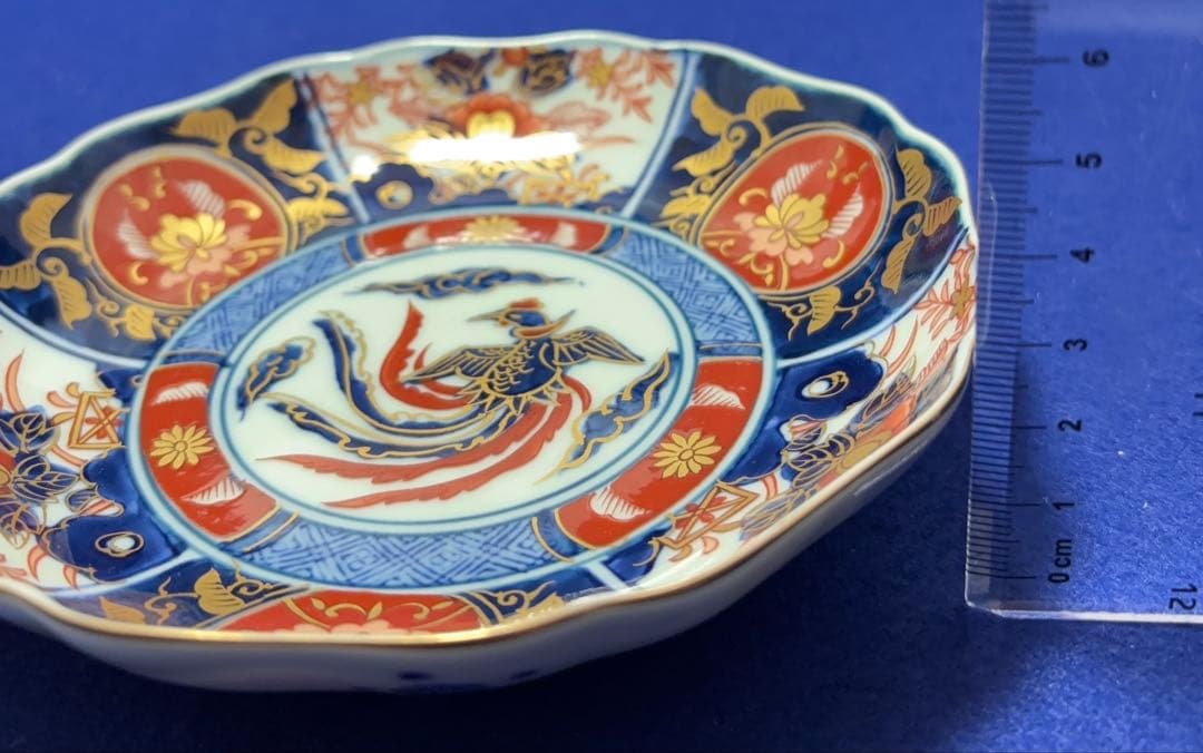 超高級品　備前伊万里焼　眞　陶磁器　鳳凰装飾の飾皿 2枚セット