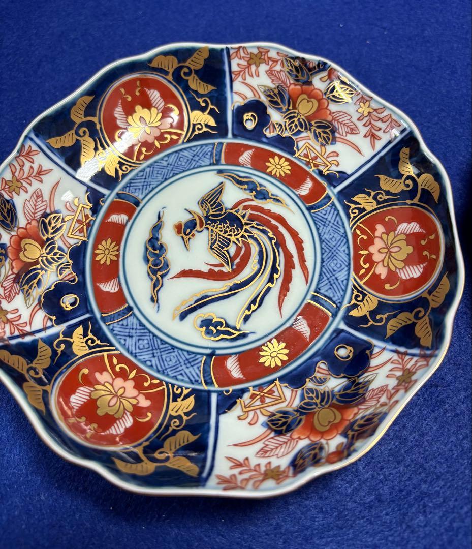 超高級品　備前伊万里焼　眞　陶磁器　鳳凰装飾の飾皿 2枚セット
