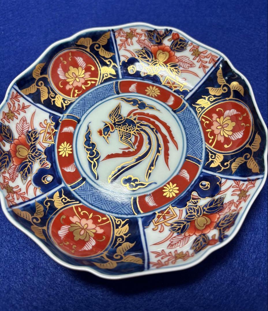 超高級品　備前伊万里焼　眞　陶磁器　鳳凰装飾の飾皿 2枚セット