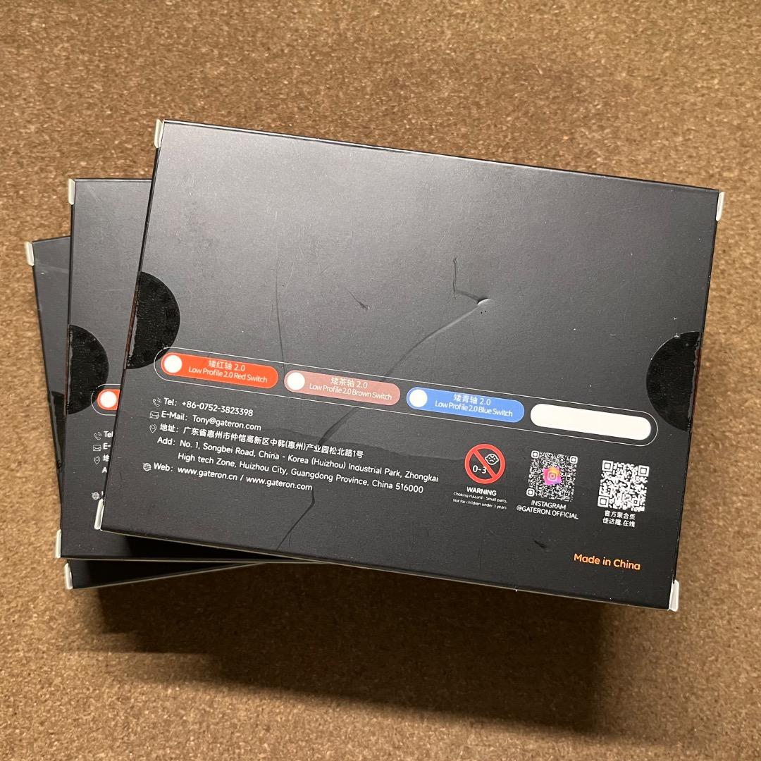 Gateron ロープロファイル2.0静音赤軸（105個）