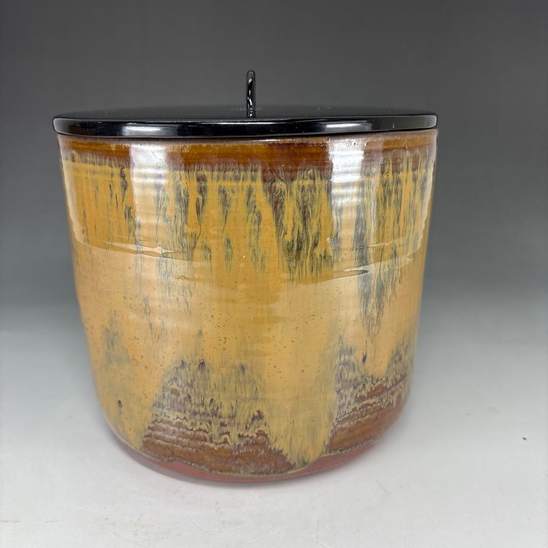 【茶道具】味楽造　高取水指（共箱）★送料込★