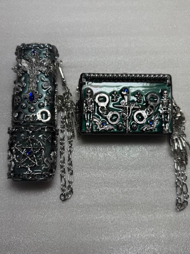 iQOS アイコス イルマiワン デコケース ロック パンク セット ブルー