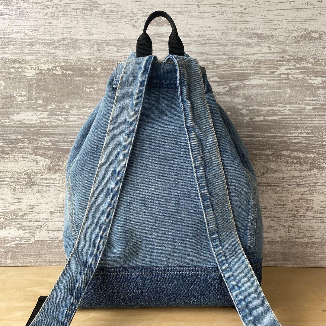 246 デニムリメイク★巾着リュック★デニムリュック