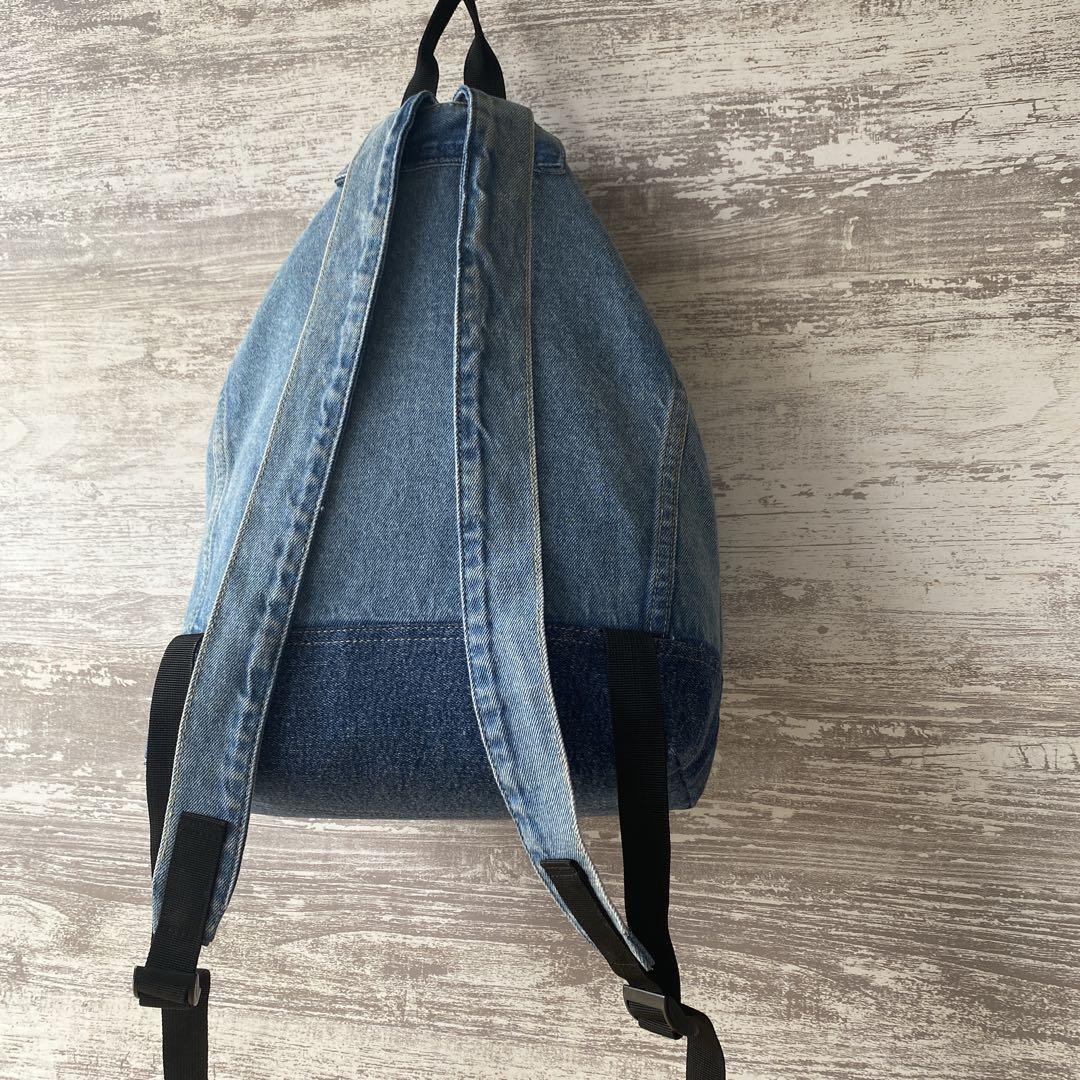 246 デニムリメイク★巾着リュック★デニムリュック