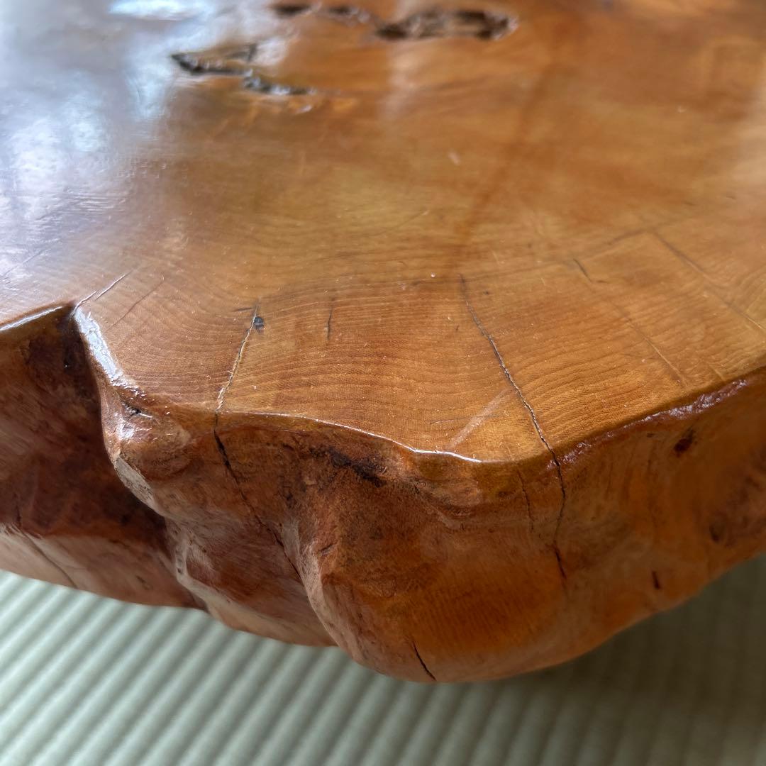 一枚板ローテーブル✳︎美品　天然木　机　座卓　古民家風