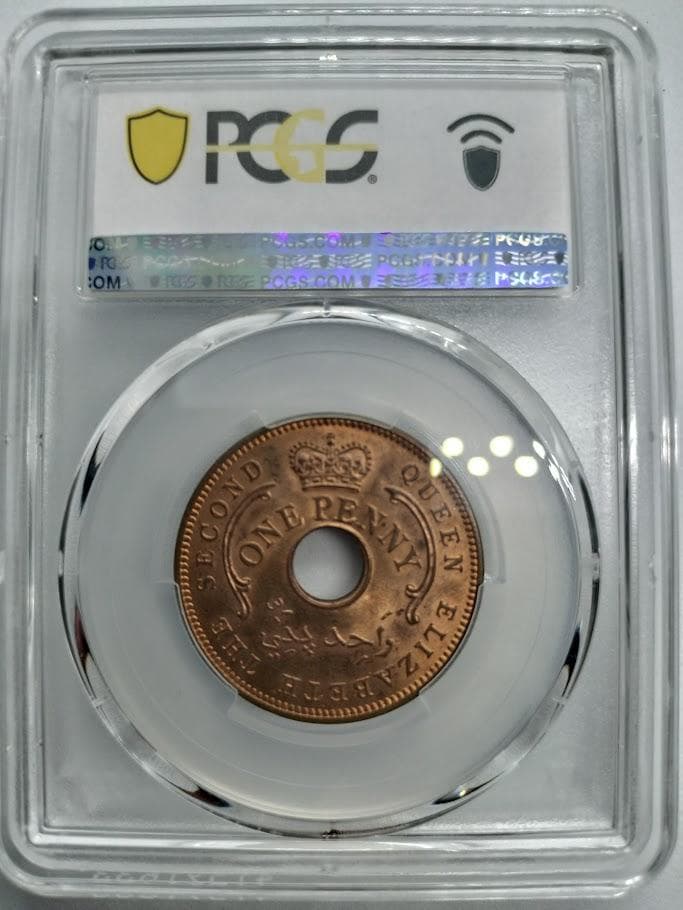 【TKs様ご依頼】PCGS MS64RB 1959 ナイジェリア 1ペ 1D