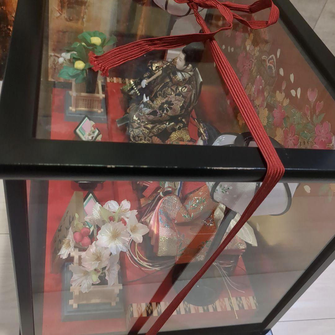 最終値下げ　久月　よろこび雛　雛人形　お雛様　おひな様　ガラスケース　親王飾り