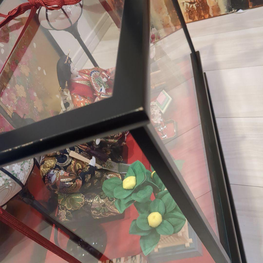 最終値下げ　久月　よろこび雛　雛人形　お雛様　おひな様　ガラスケース　親王飾り