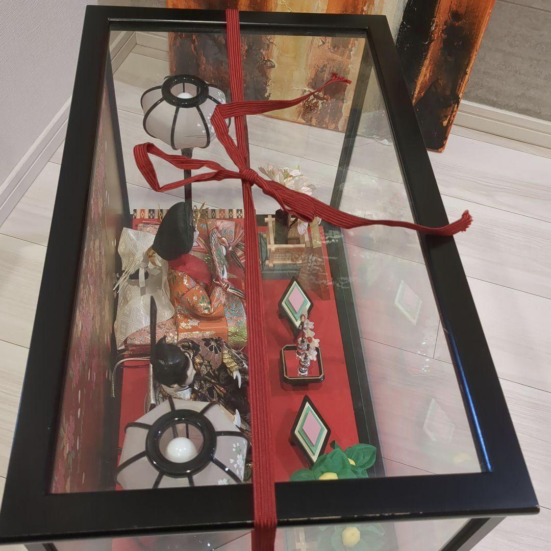 最終値下げ　久月　よろこび雛　雛人形　お雛様　おひな様　ガラスケース　親王飾り