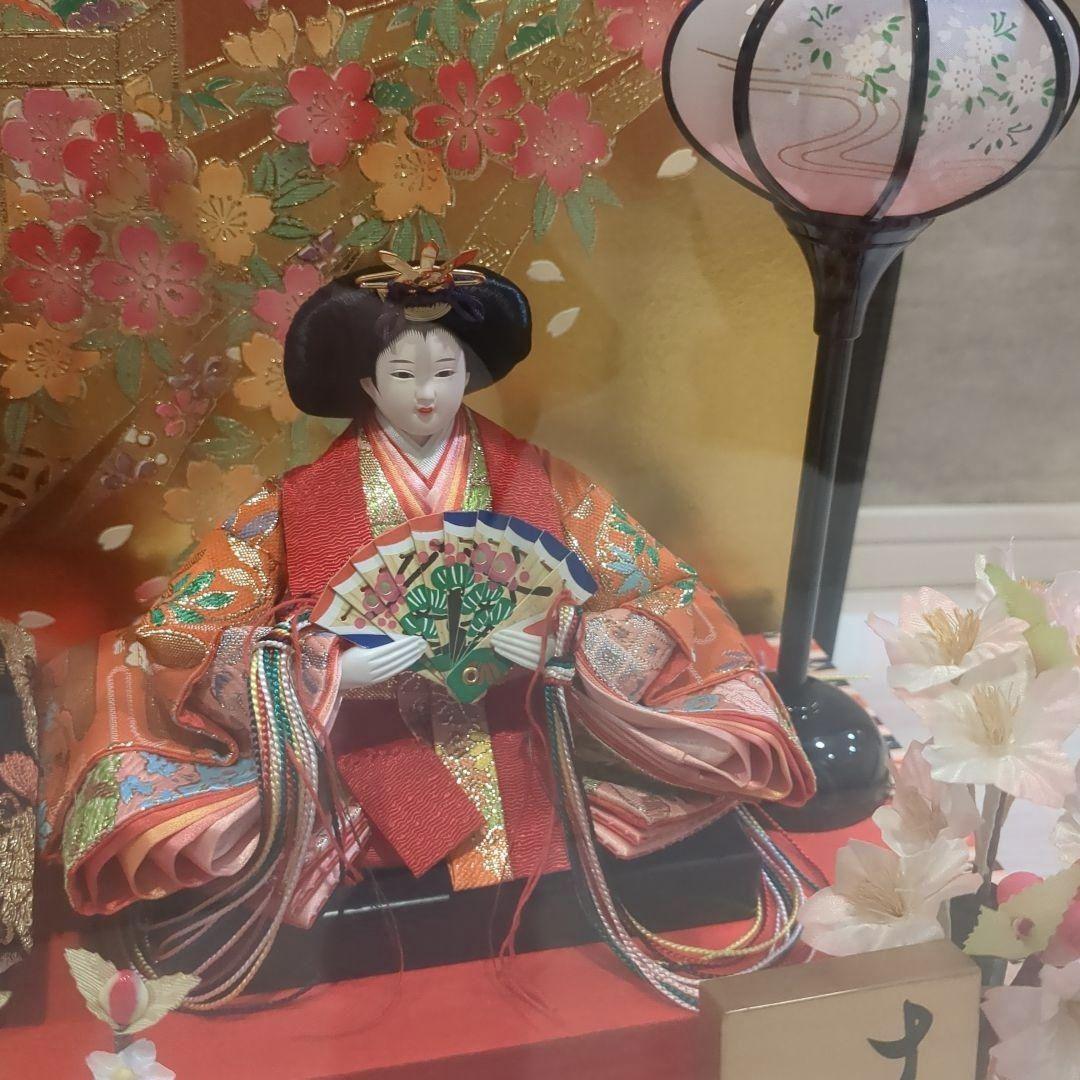 最終値下げ　久月　よろこび雛　雛人形　お雛様　おひな様　ガラスケース　親王飾り