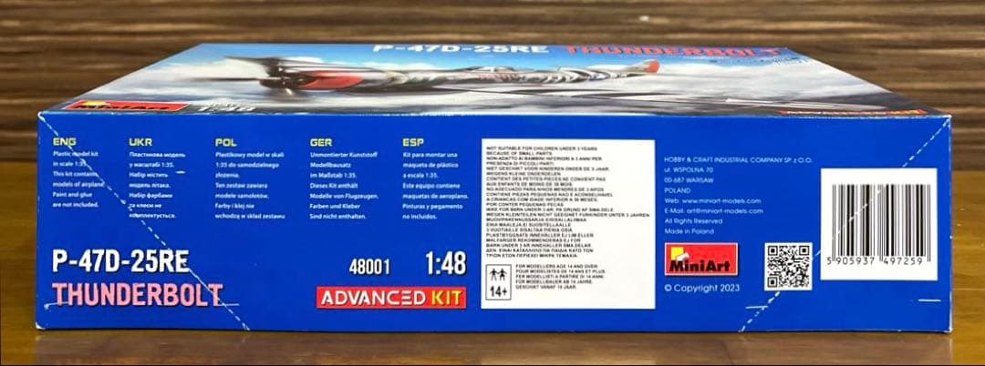ミニアート　P-47D-25RE　サンダーボルト　アドバンスドキット　1/48