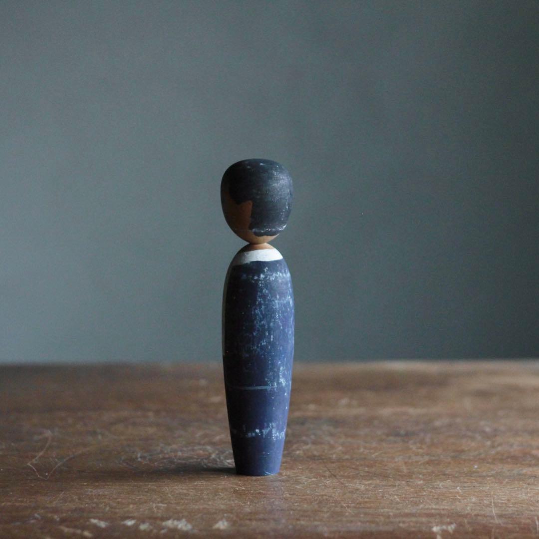 似顔絵こけし No.7 弔い 1965年制作 木偶 古道具 アンティーク