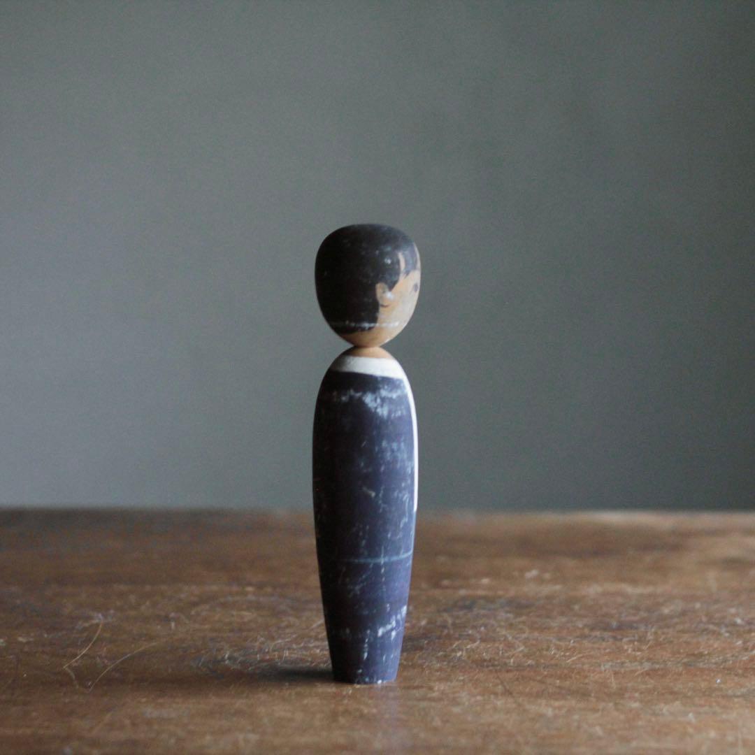 似顔絵こけし No.7 弔い 1965年制作 木偶 古道具 アンティーク