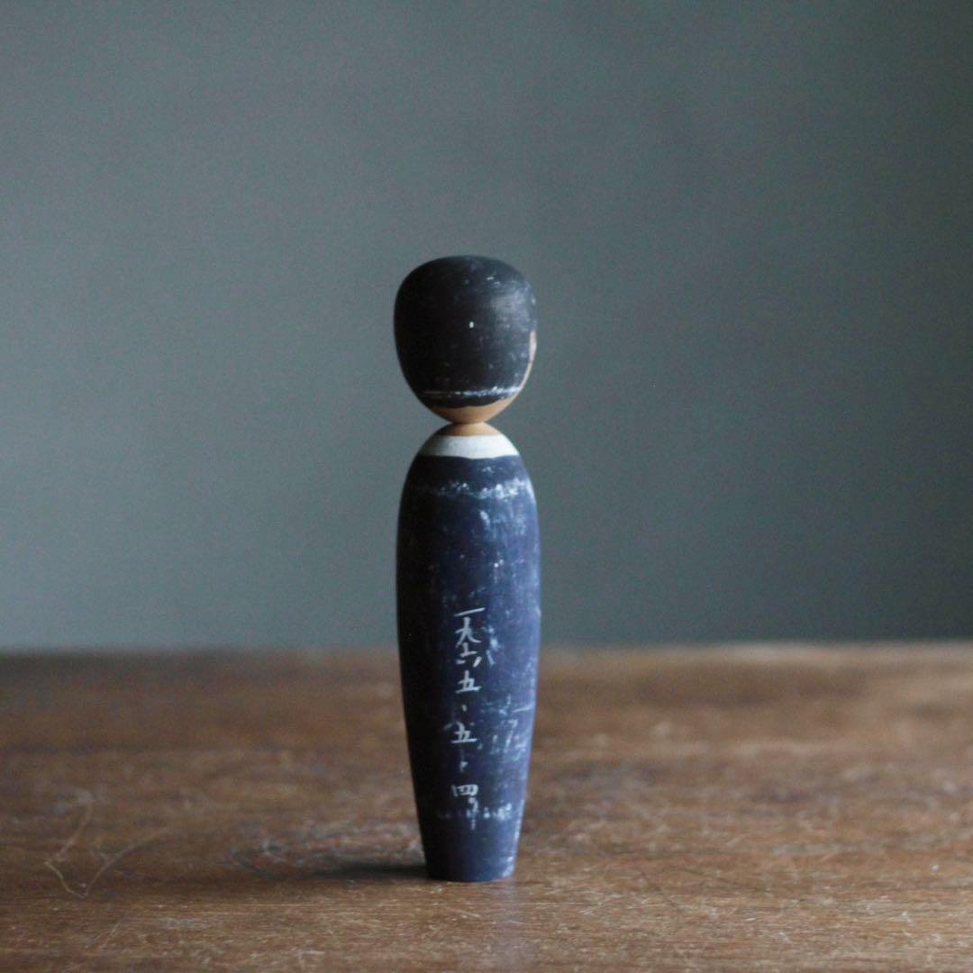 似顔絵こけし No.7 弔い 1965年制作 木偶 古道具 アンティーク