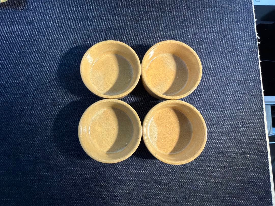 【至高の逸品】織部焼 南窯 足付長皿＆小鉢 4客セット 木箱付 豪華絢爛