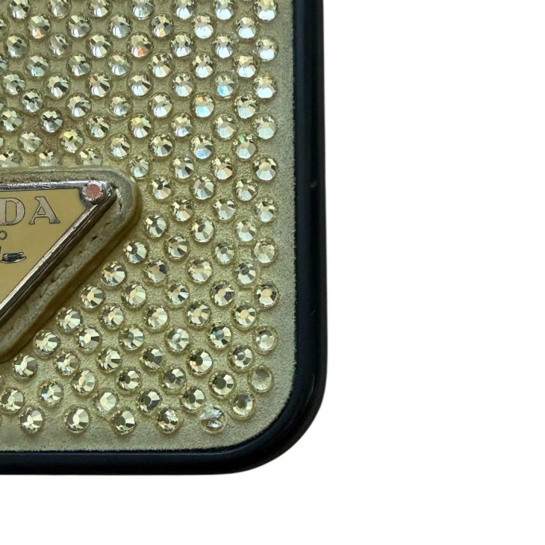 【正規品】PRADA ラインストーン iPhoneケースイエロー