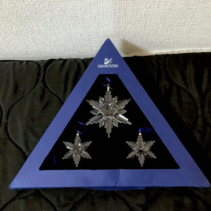 SWAROVSKI新品スワロフスキー雪の結晶スノーフレークオーナメント３個セット