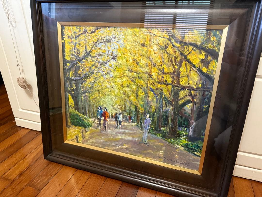 47.「外苑の秋」髙橋一善 油絵