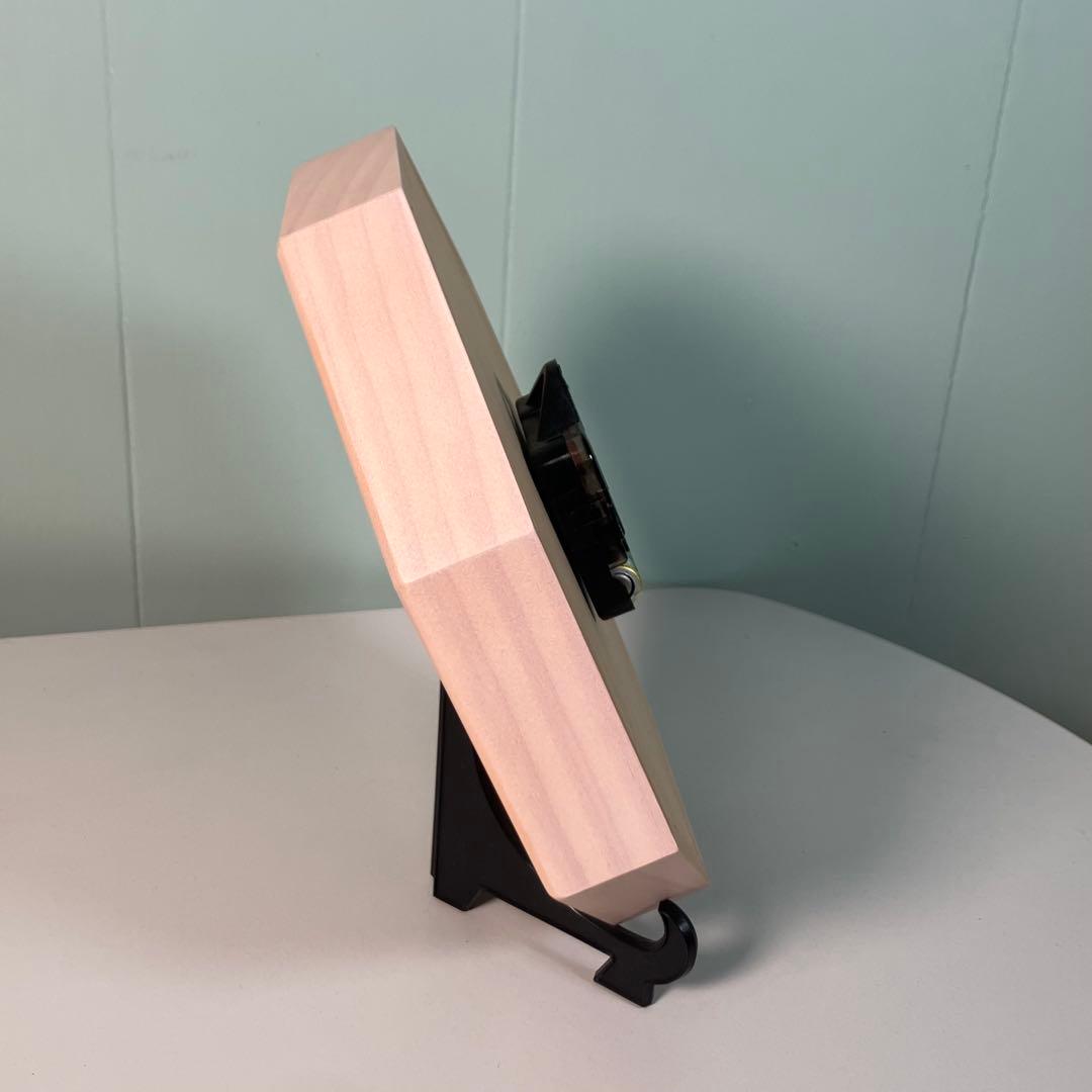 【動作確認済】Manyマニーローズ　木製時計