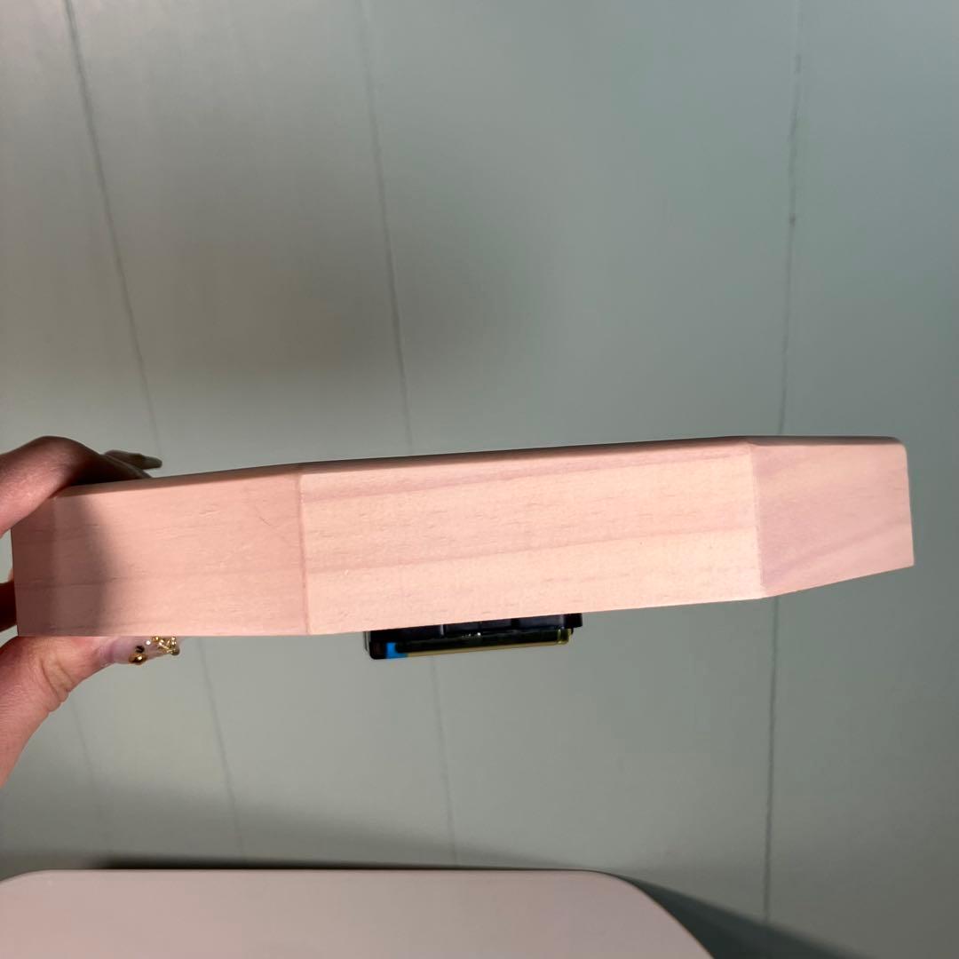 【動作確認済】Manyマニーローズ　木製時計